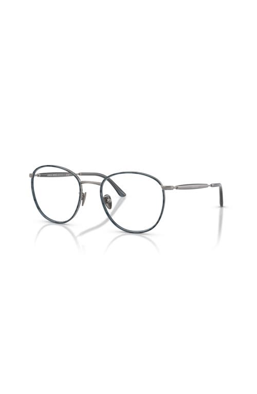 Giorgio Armani 52mm Phantos Optical Glasses In Metallic