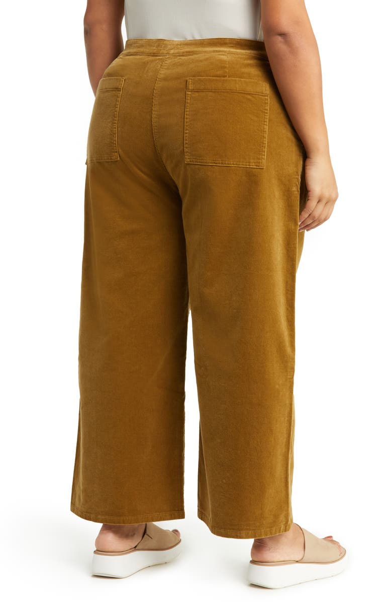 Eileen Fisher Wide Leg Crop Corduroy Pants, Alternate, color,