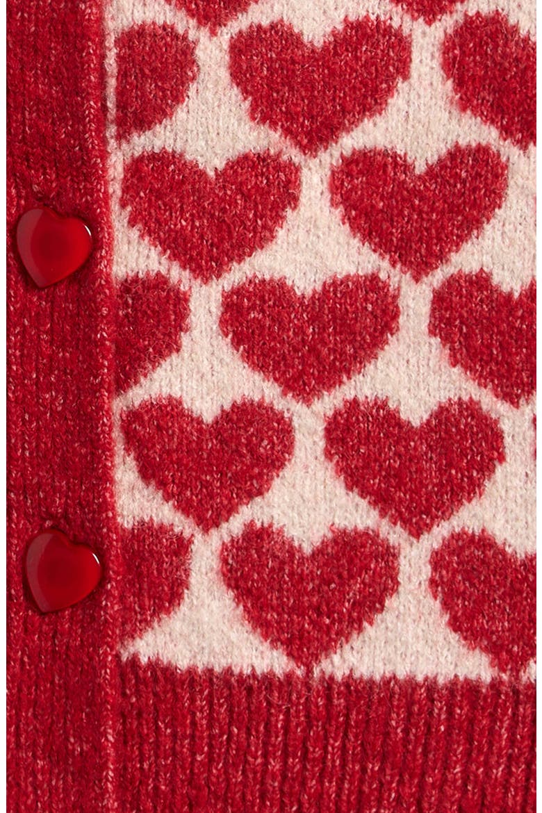 Kids' Heart Jacquard Sweater Vest, Alternate, color, RED HEART