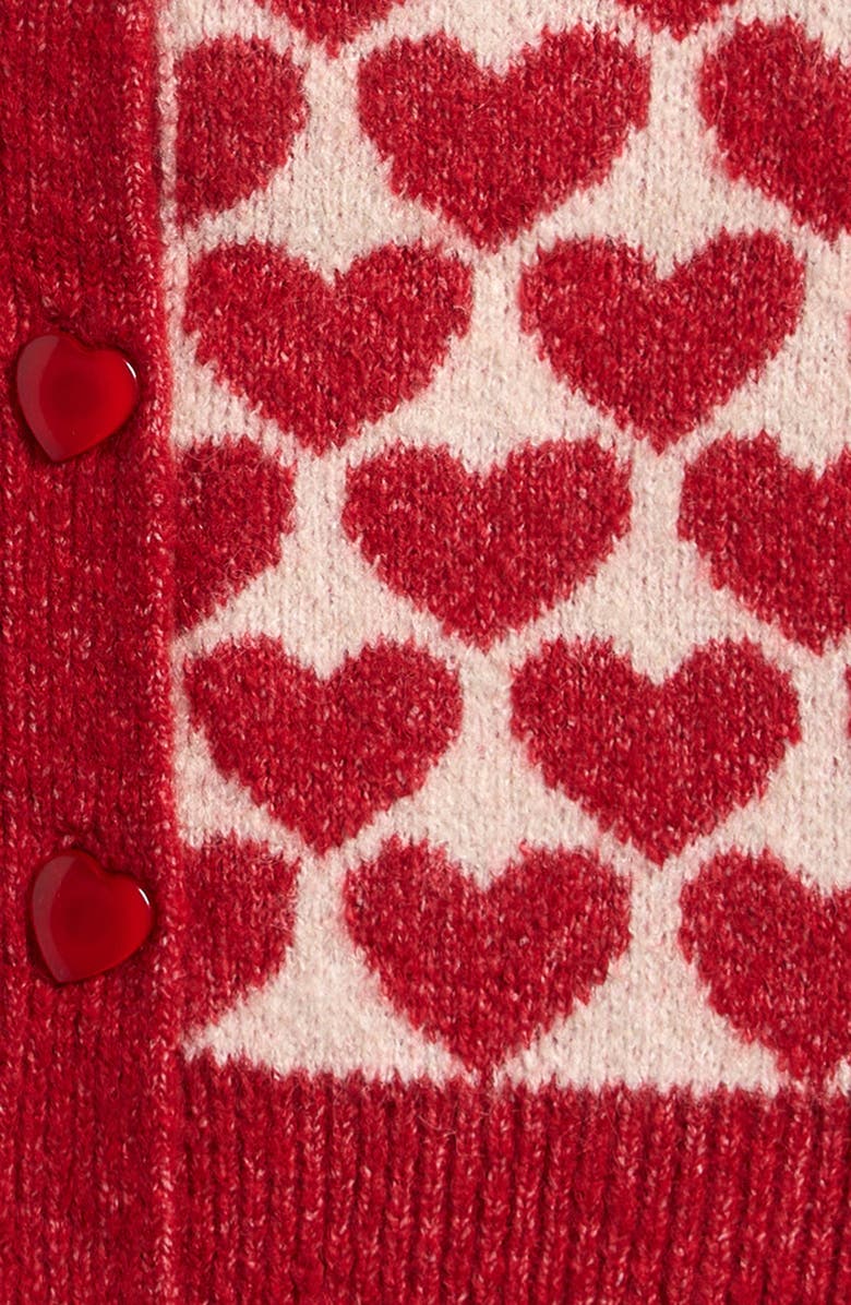 Freshman Kids' Heart Jacquard Sweater Vest, Alternate, color, Red Heart
