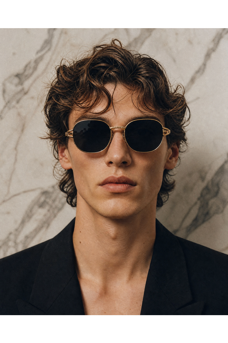 Ammiras 52mm Sunglasses, Alternate, color, Black/Gold