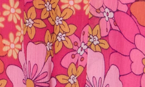 Ramy Brook Women's Knox Floral Blouson Minidress In Bright Raspberry Floral