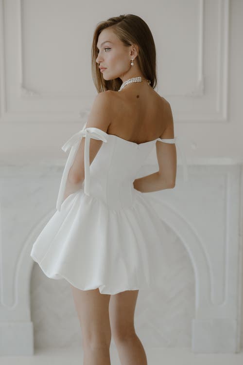 Untamed Petals Muse Mini Dress In White