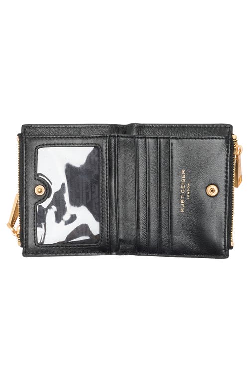 Kurt Geiger London Kensington Leather Flap Wallet In Gray