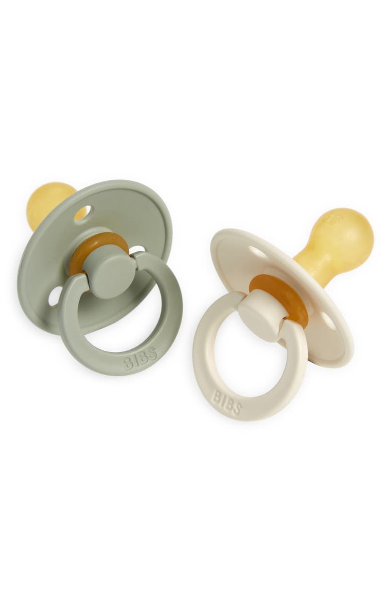 BIBS Assorted 2-Pack Latex Pacifiers, Main, color, Ivory/ Sage