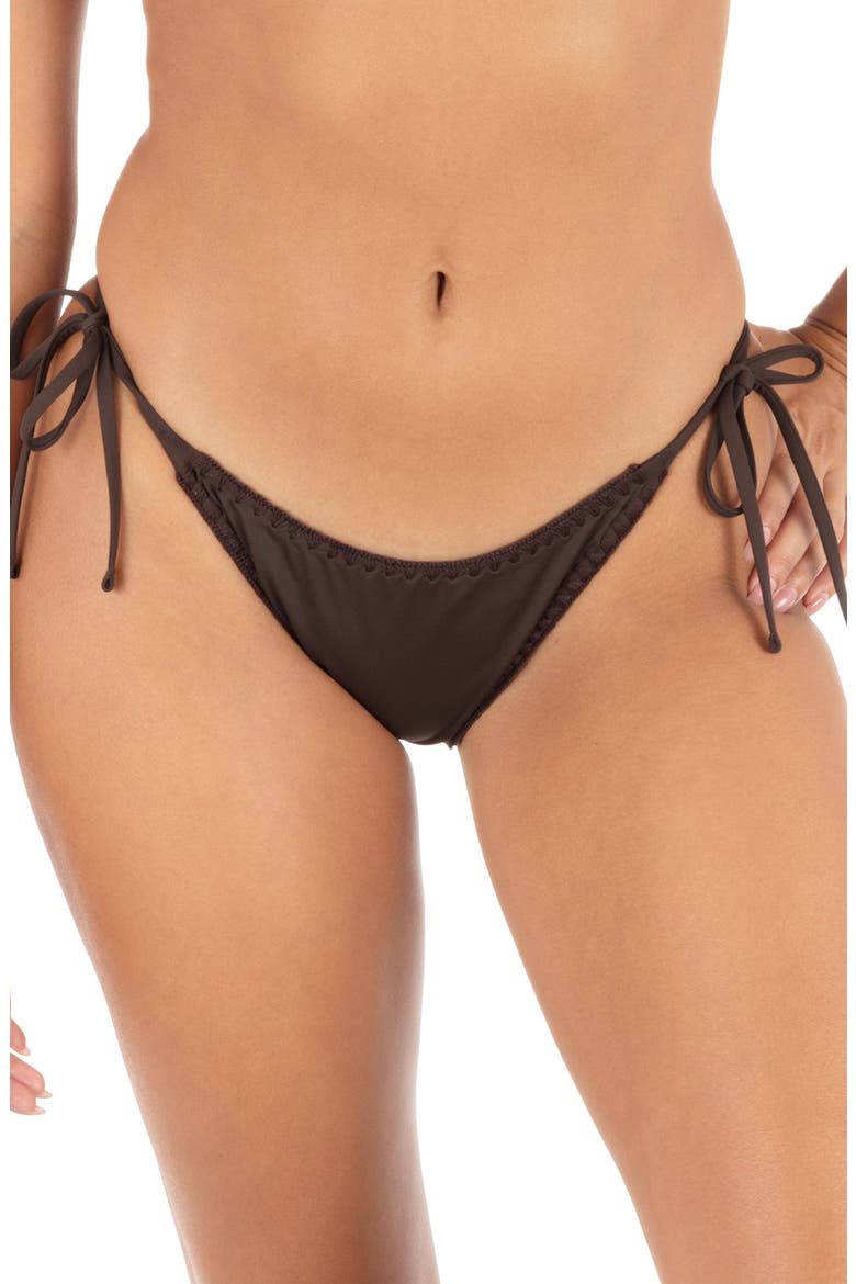 Flower Open Stitch Side Tie Bikini Bottoms, Main, color, MOLE