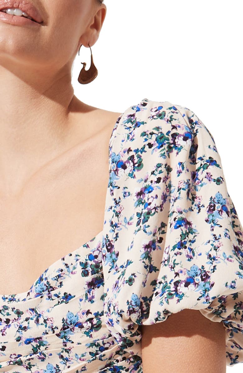 ASTR the Label Square Neck Bubble Sleeve Dress, Alternate, color, 