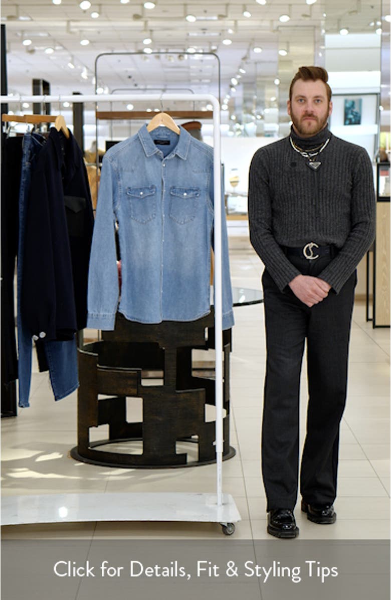 MacGowan Cotton Denim Snap-Up Western Shirt, sales video thumbnail