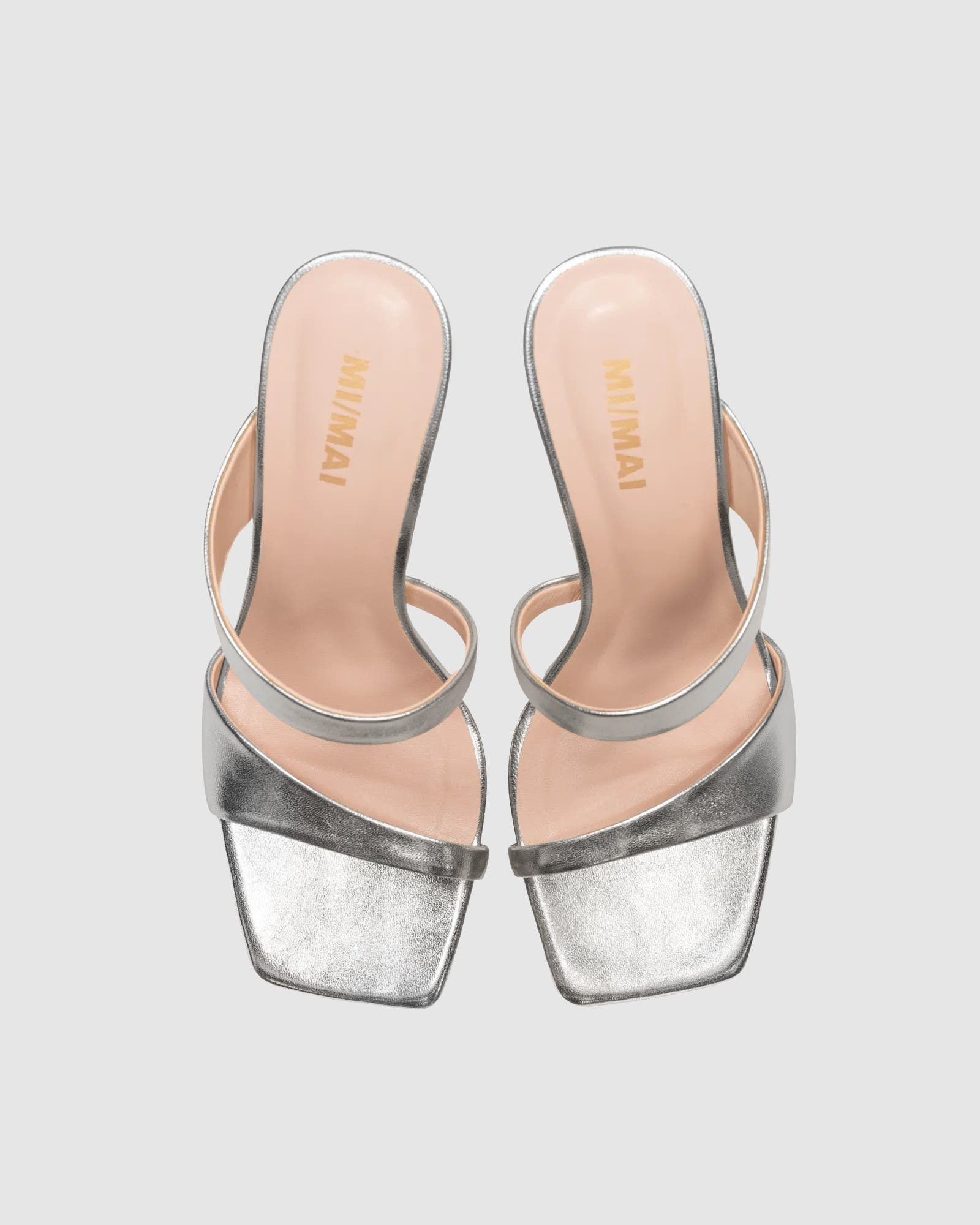 Tara Square Toe High Heel Mule Sandal, Alternate, color, Silver