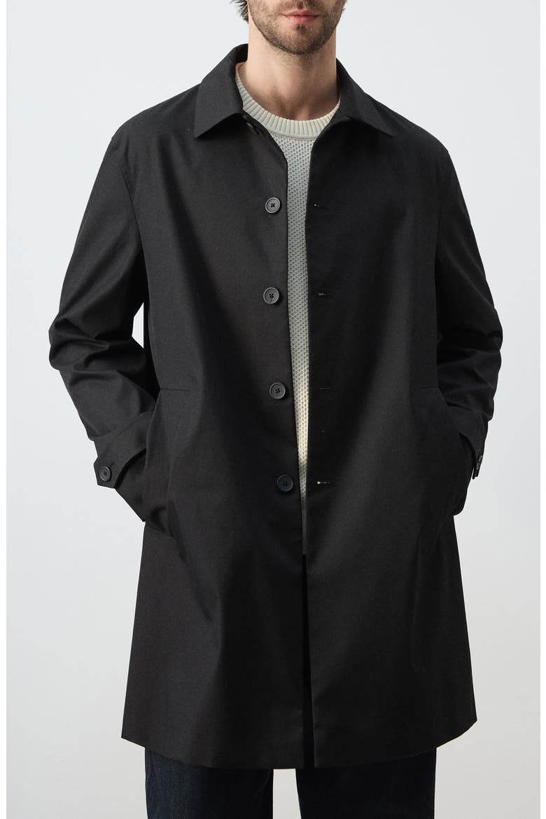 Water Repellent Raincoat, Main, color, BLACK