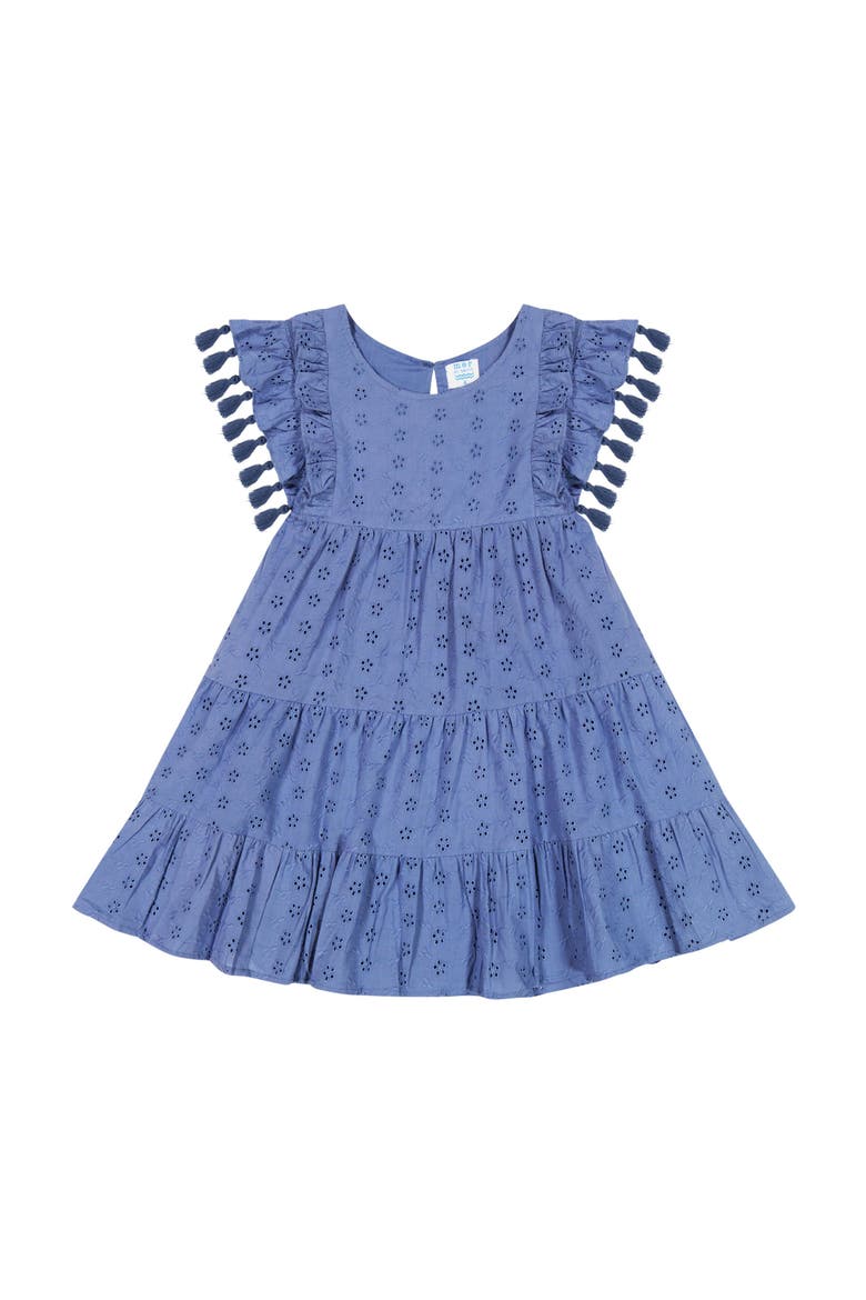 Sophie Girls Tassel Dress, Main, color, Blue