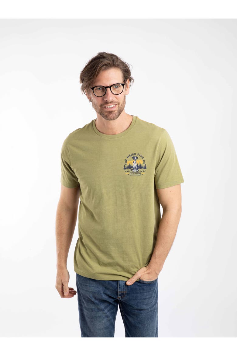 Dog Trails Back Print Graphic T-Shirt, Main, color, Washedoak