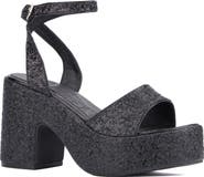 OLIVIA MILLER Capricorn Glitter Platform Sandal