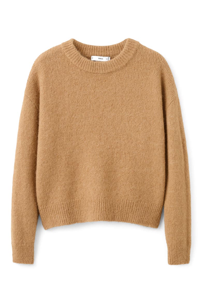 Crewneck Sweater, Alternate, color, MEDIUM BROWN
