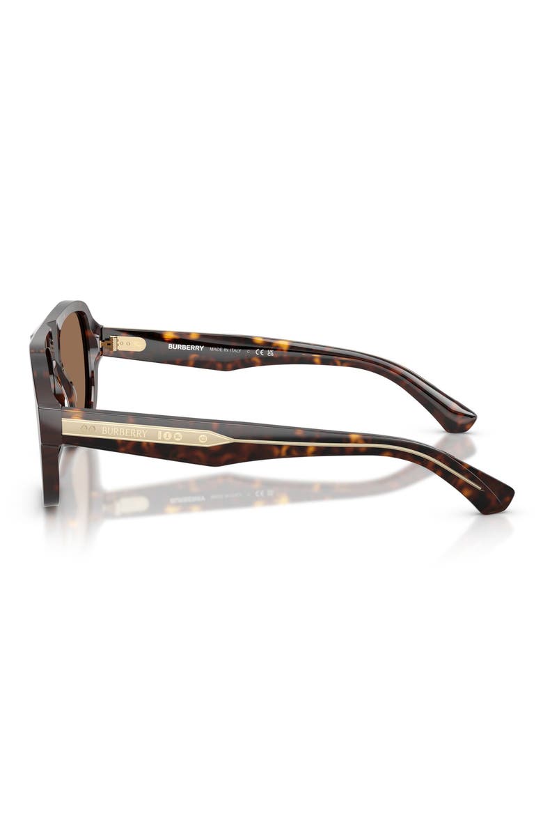 55mm Pilot Sunglasses, Alternate, color, DARK HAVANA / DARK BROWN