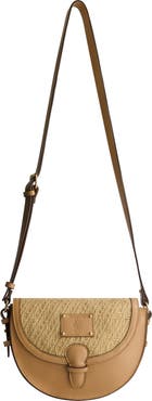 Tommy Bahama Logo Debossed Raffia Crossbody Bag