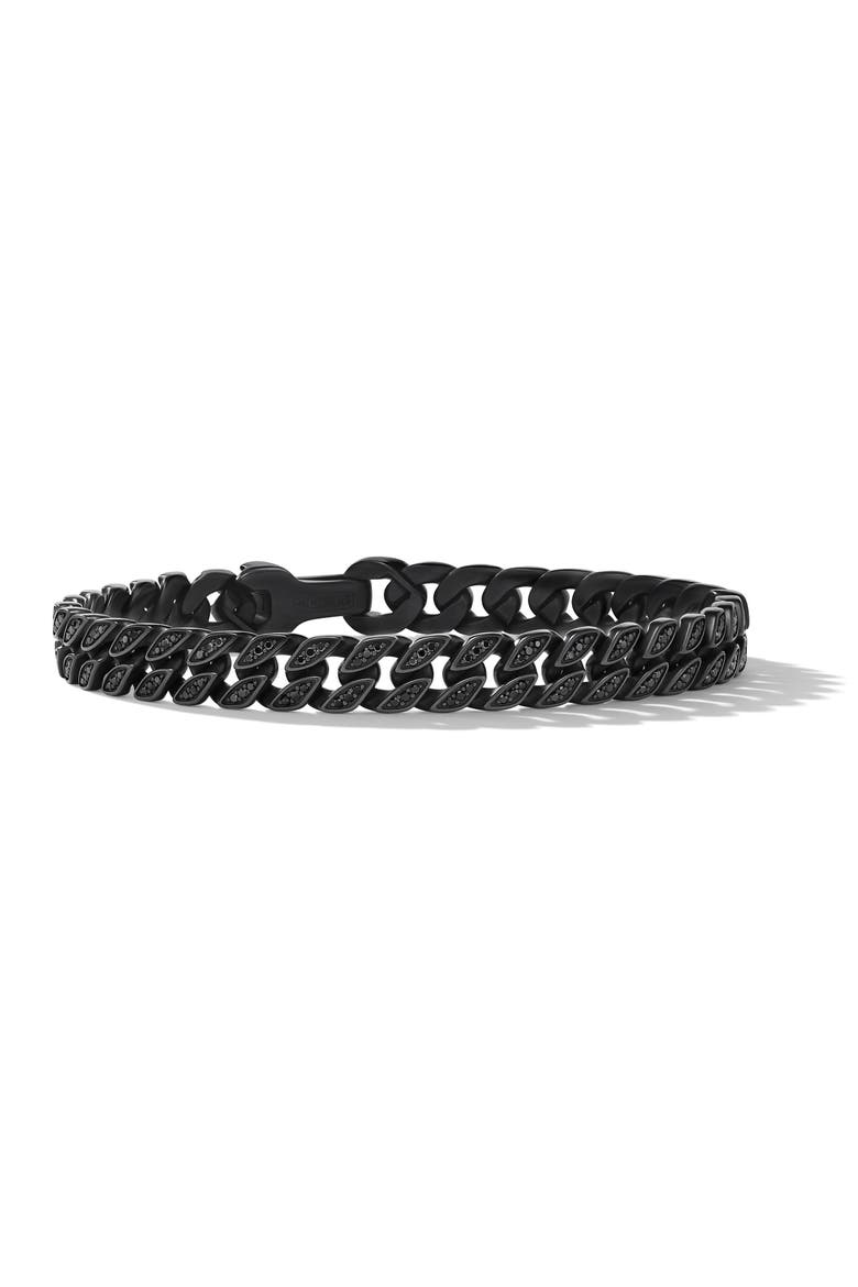 Men's Black Titanium Curb Chain Bracelet, Main, color, BLACK TITANIUM
