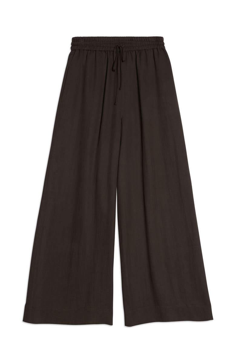 Albaray Relaxed Tencel Wide-Leg Trousers, Alternate, color, Chocolate