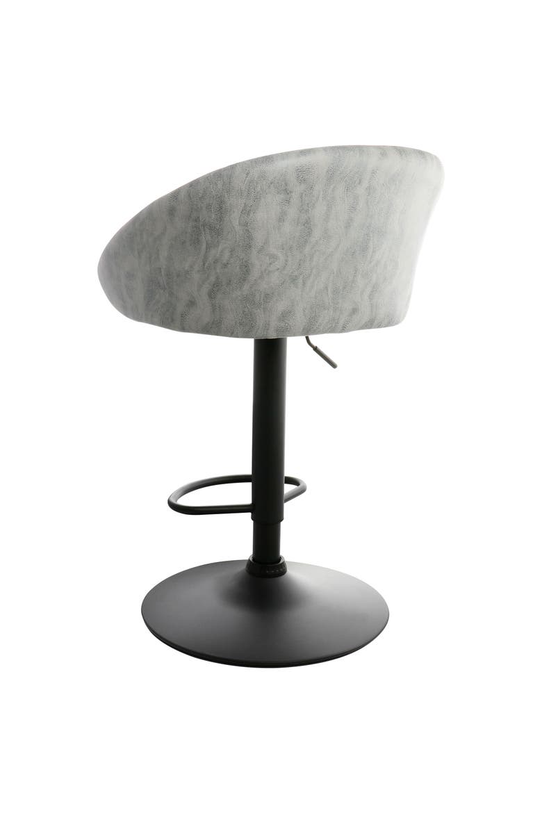 2 Piece Cloth Adjustable Bar Stool Set, Alternate, color, Gray