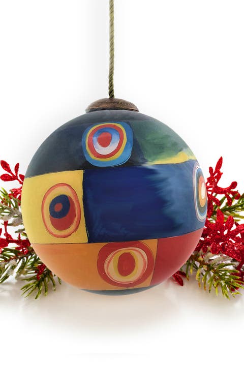 "Farbstudie Quadrate" Wassily Kandinsky Hand Painted Glass Ornament