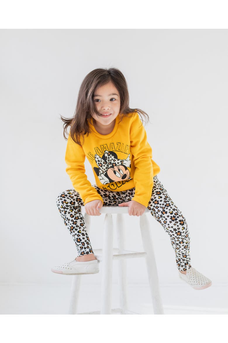 Sweatshirt & Leggings Set, Alternate, color, Yellow
