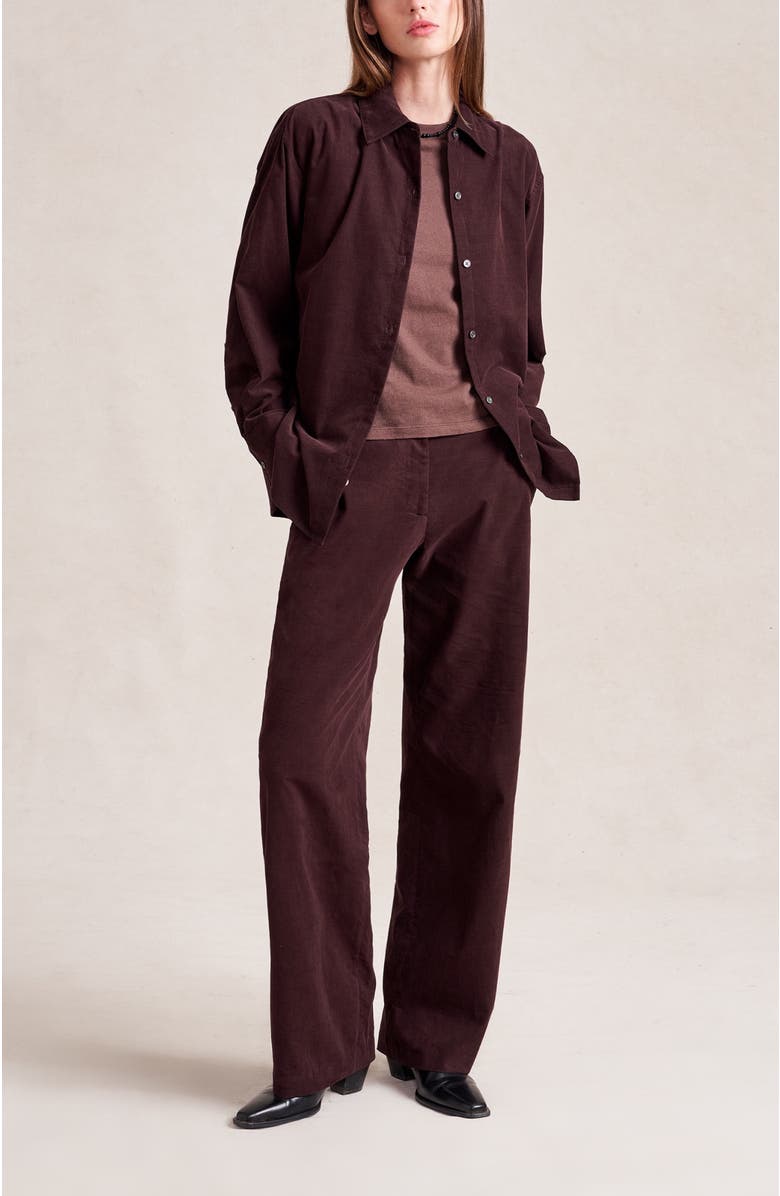 La Ligne Alain Shirt, Alternate, color, Chocolate