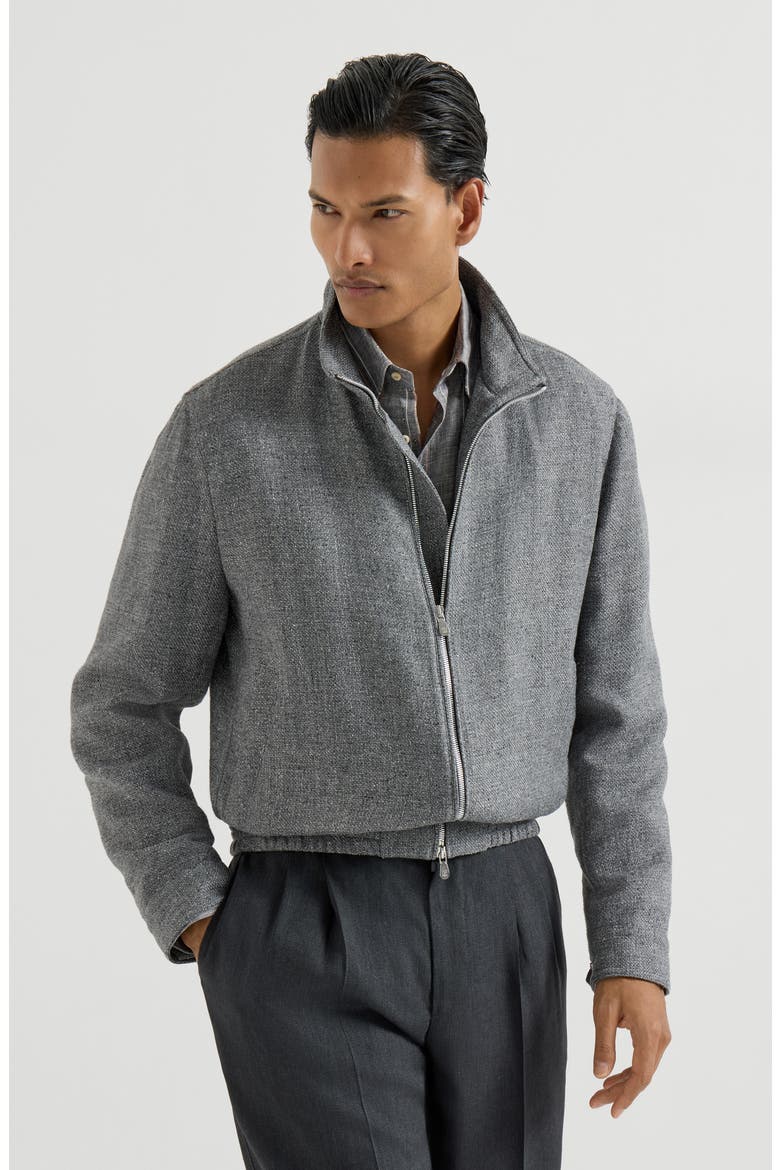 Outerwear jacket with stand collar, Main, color, Medium Grey