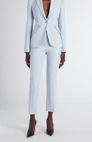 McQueen Crop Tailored Crepe Trousers