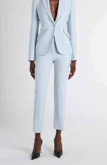 Crop Tailored Crepe Trousers