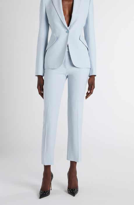 Crop Tailored Crepe Trousers