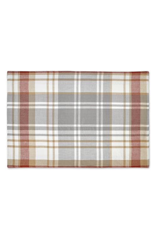 Design Imports Set Of 4 Thankful Reversible Embroidered Cotton Placemats In Multi