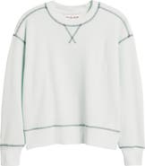 CITY BLUES Contrast Stitch Waffle Knit Sweatshirt
