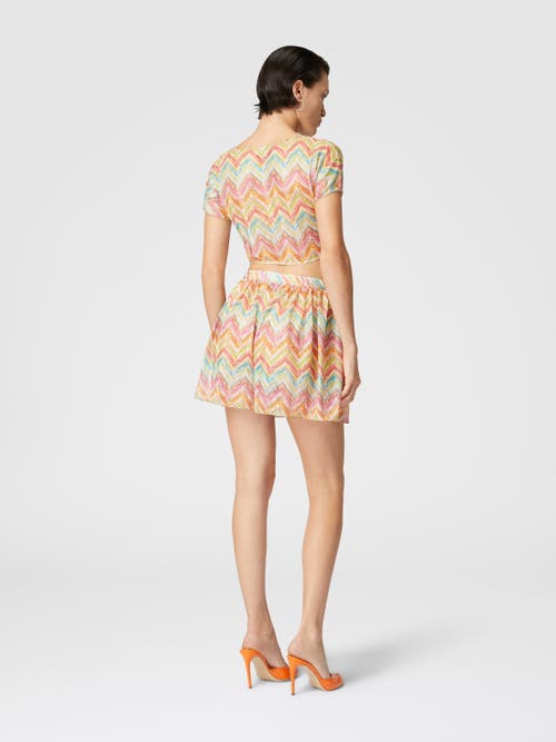 Shop Missoni Printed Tulle Cover-up Shorts In Multicoloured