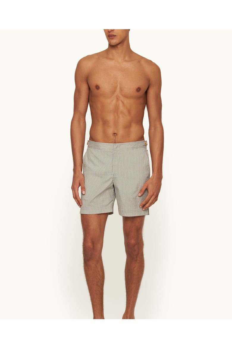 Bulldog Tailored-Fit Swim Shorts, Alternate, color, Khaki