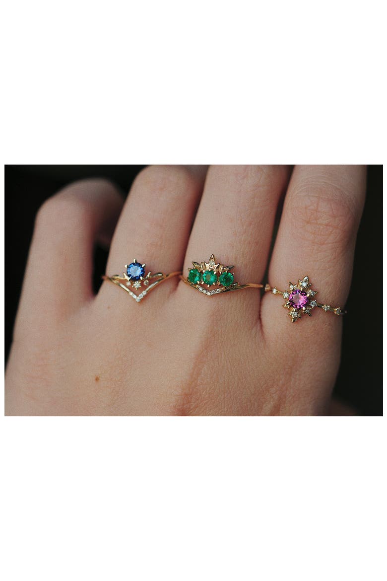 Spectral Termina Rhodolite & Diamond Ring, Alternate, color, GOLD