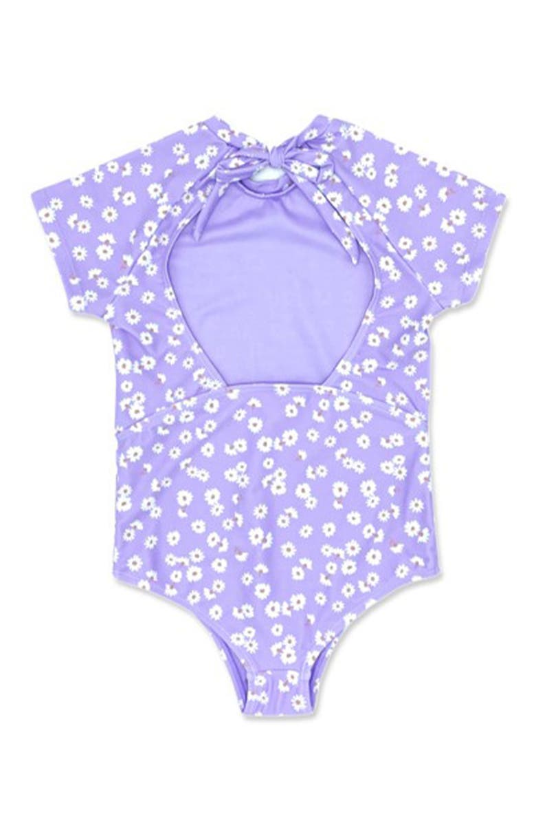 Feather 4 Arrow Kids' Lanikai Short Sleeve One-Piece Swimsuit, Alternate, color, Lavender