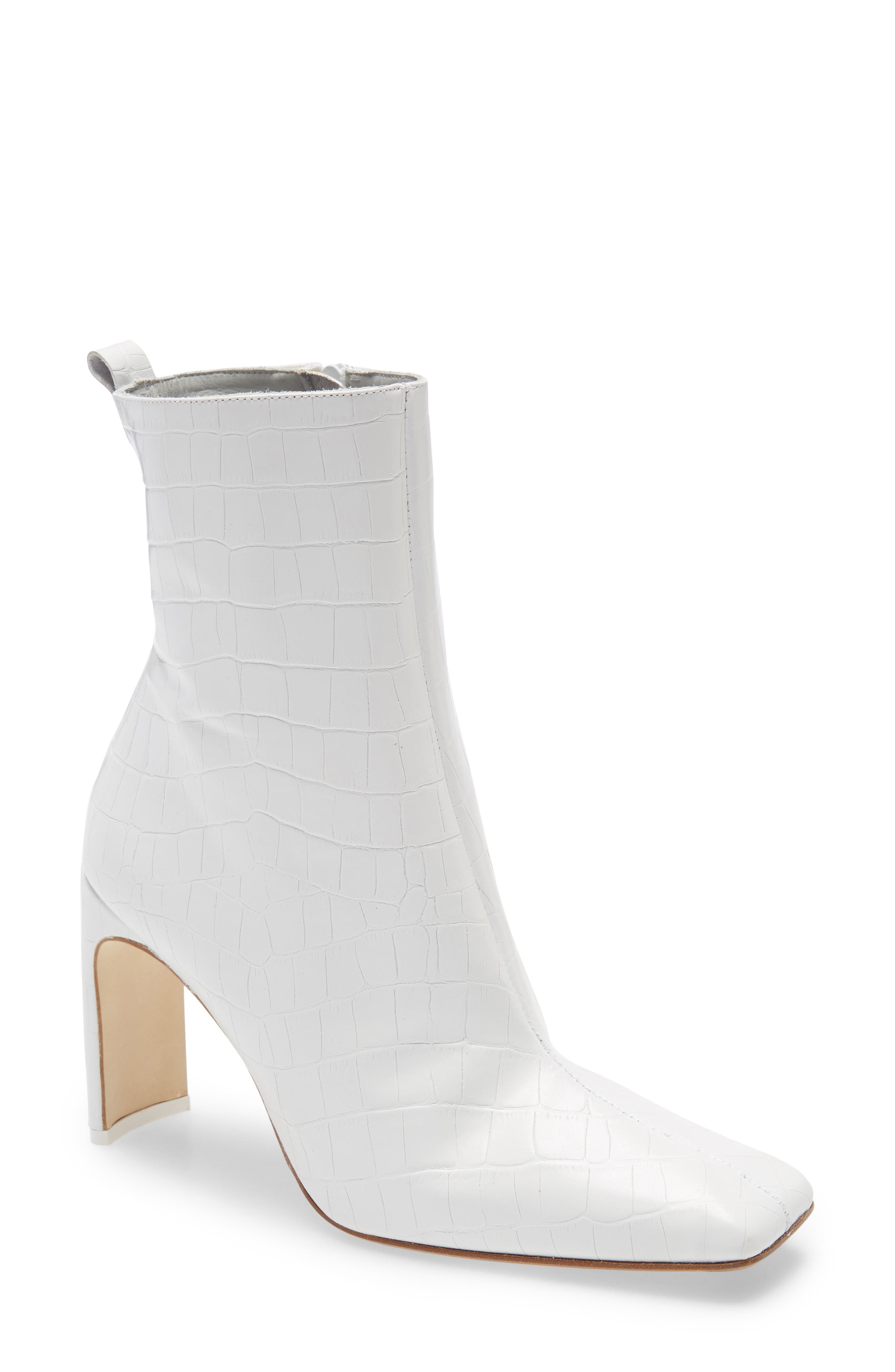 Miista Marcelle Croc Embossed Bootie, Main, color, 