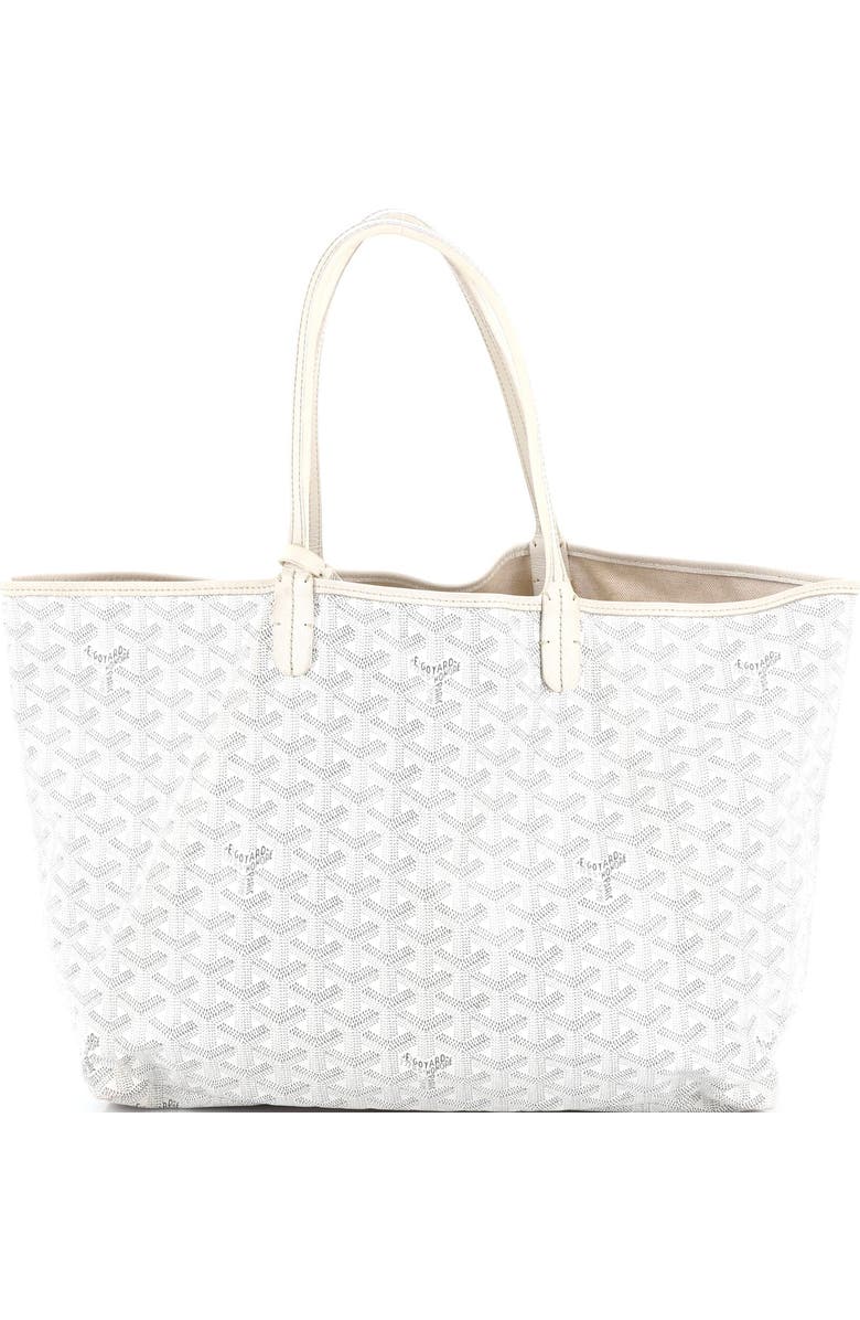 Pre-Owned Goyard Saint Louis Tote Coated Canvas PM, Main, color, White