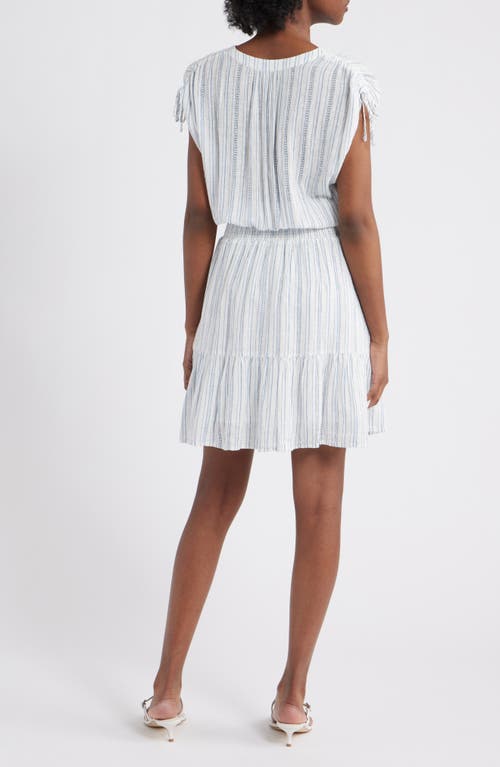 Rails Samina Stripe Smocked Linen Blend Dress In Sonoma Stripe