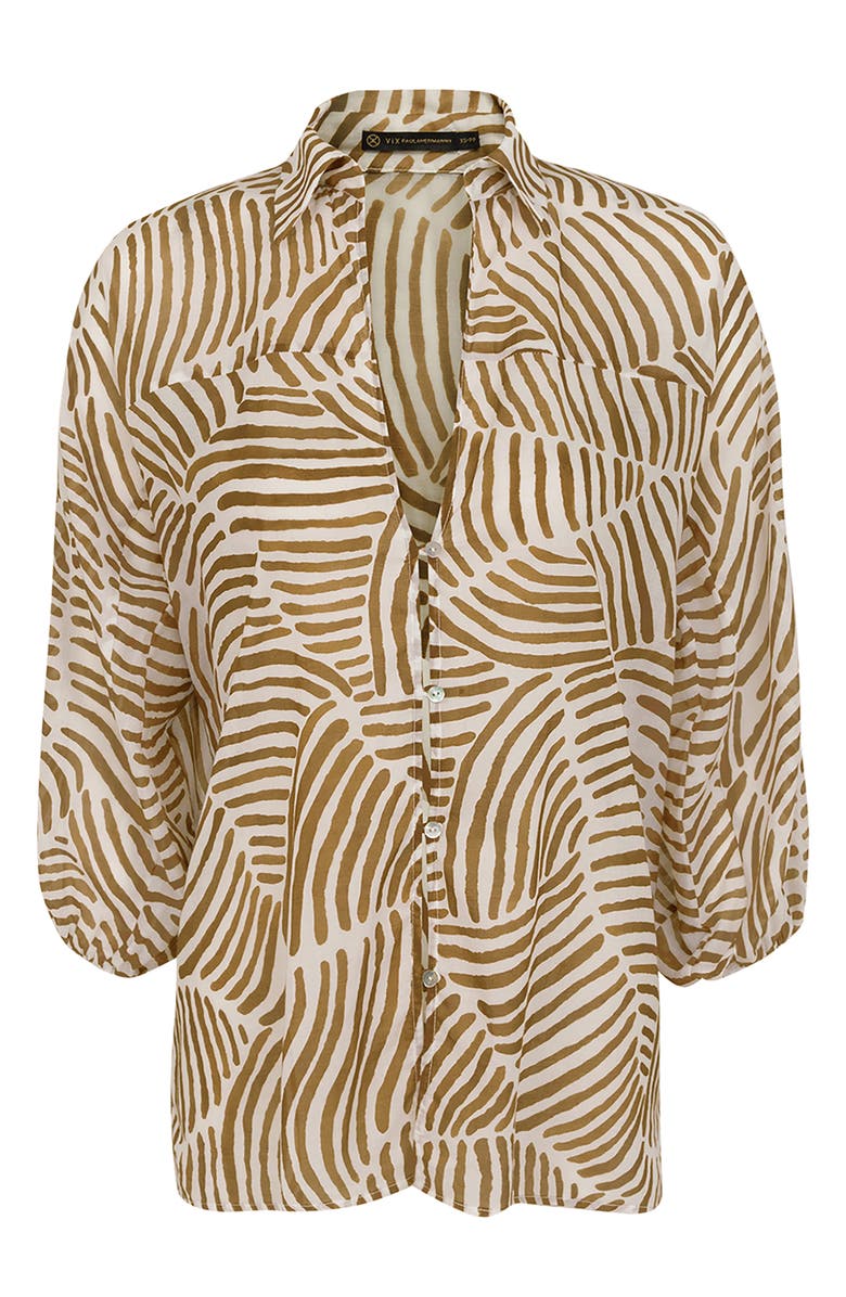 ViX Paula Hermanny Moana Cover-Up Shirt, Alternate, color, Multi