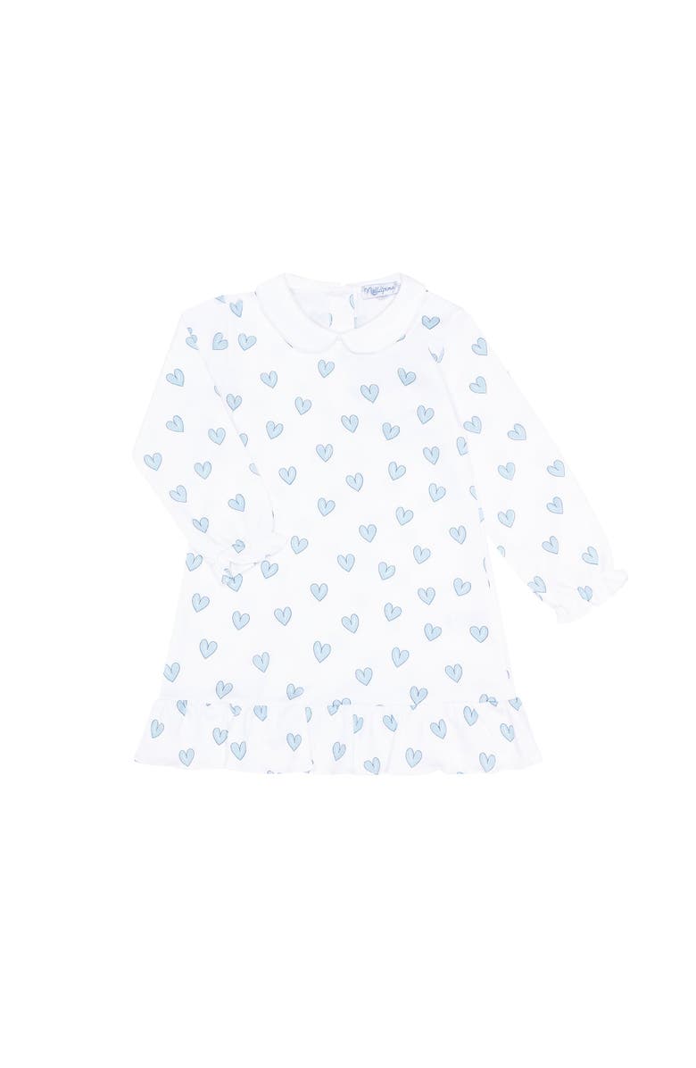 Nellapima Blue Heart Print Long Sleeve Playtime - Toddler & Little Kid, Main, color,