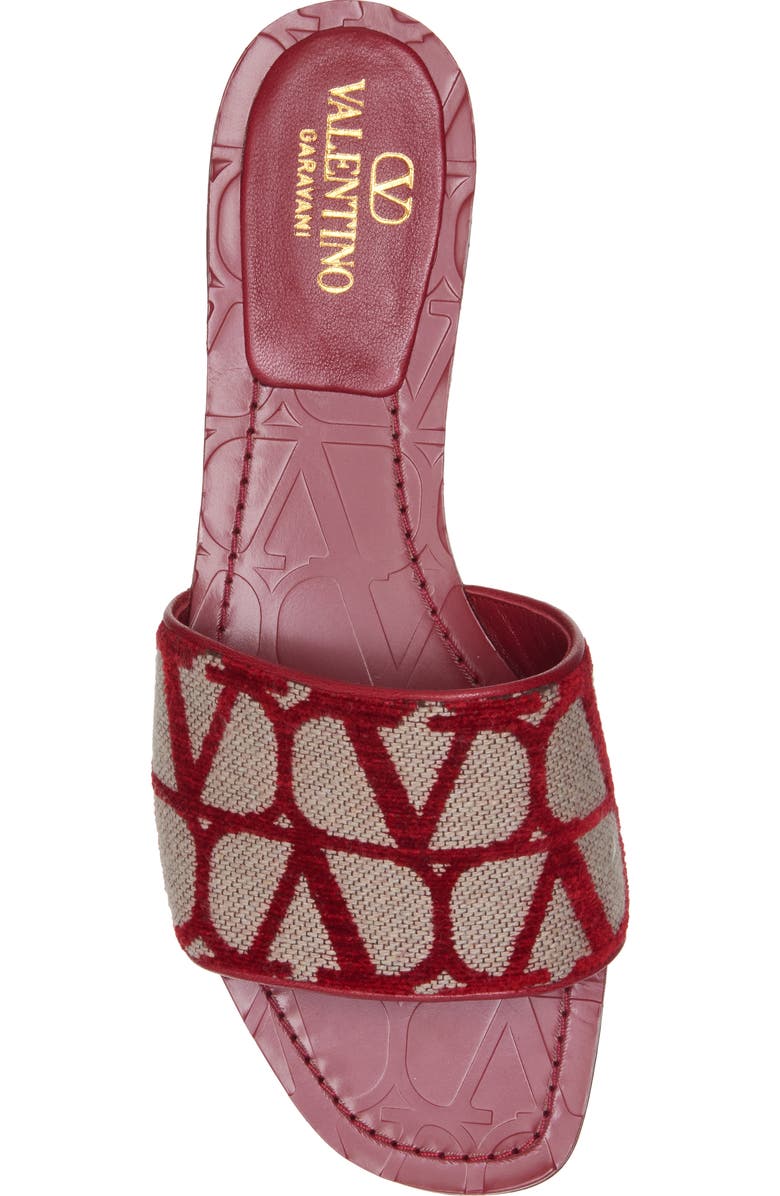 Valentino Garavani VLOGO Canvas Slide Sandal, Alternate, color,
