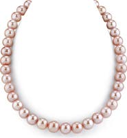 The Pearl Source 10.5-11.5mm Pink Freshwater Pearl Necklace - AAA Quality