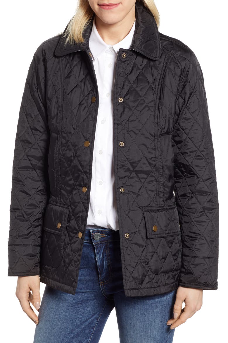 Beadnell Summer Quilted Jacket, Alternate, color, BLACK