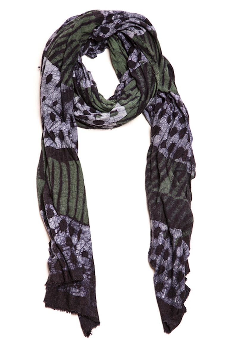 Batik Scarf, Main, color, GREEN AGGIE