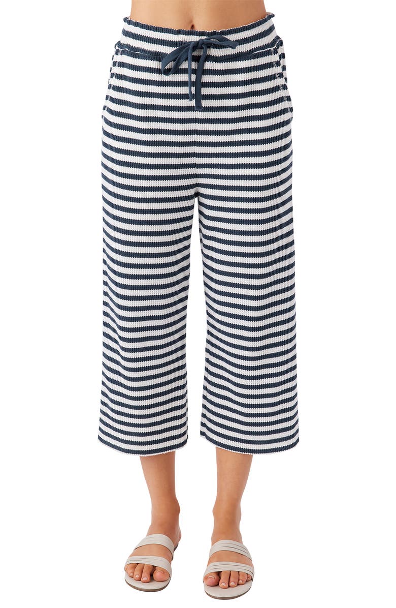 O'Neill Tour Stripe Waffle Knit Crop Pants, Main, color,