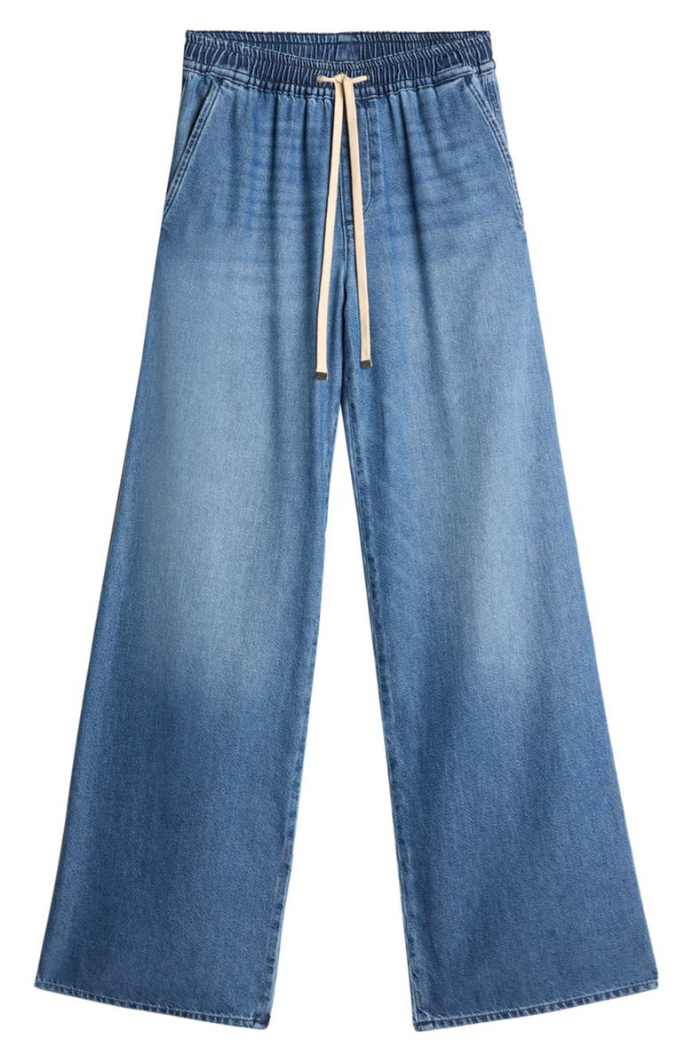 7 For All Mankind Pull-On High Waist Wide Leg Jeans, Alternate, color, Hilo