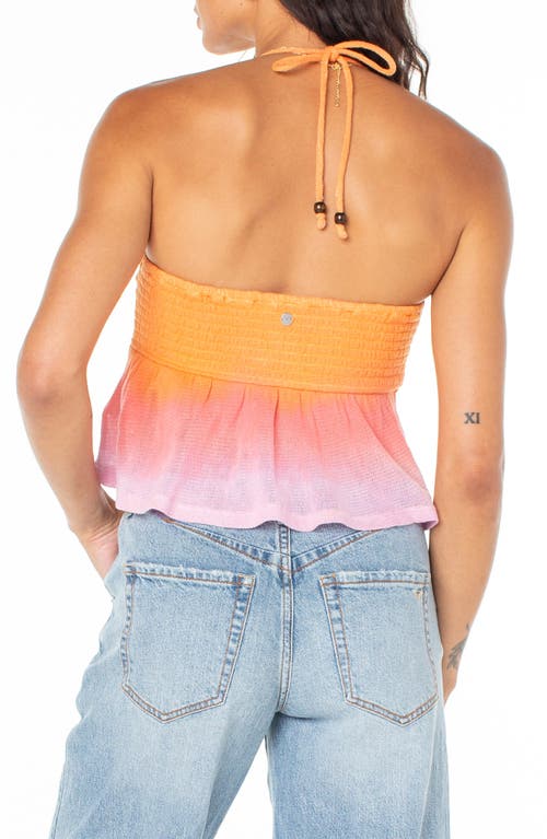 Roxy Magic Hour Ombré Halter Top In Sugar Coral Solid