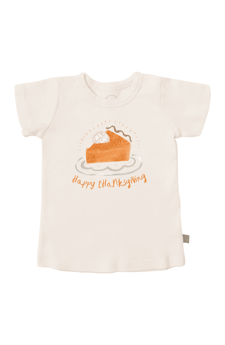 Finn + Emma Organic Graphic Tee | Thanksgiving Pie, Main, color, Off White