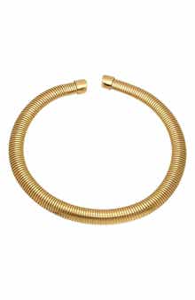 18k Gold Plated Omega Collar Necklace